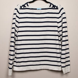 J. McLaughlin nautical stripe sweater-XL